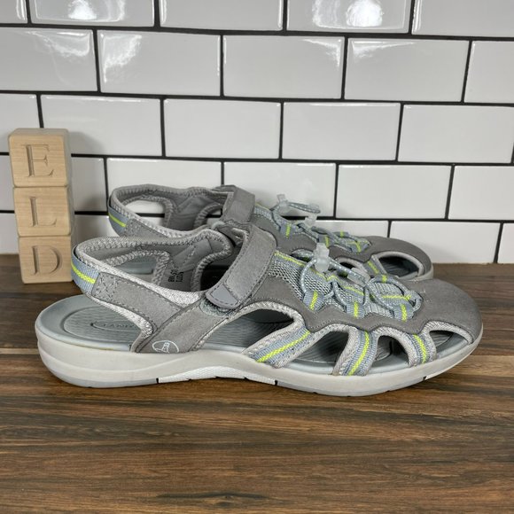 Lands' End Closed Toe Sport Hiking Sandals Grey 451273 Womens Size 10 B - Picture 3 of 9